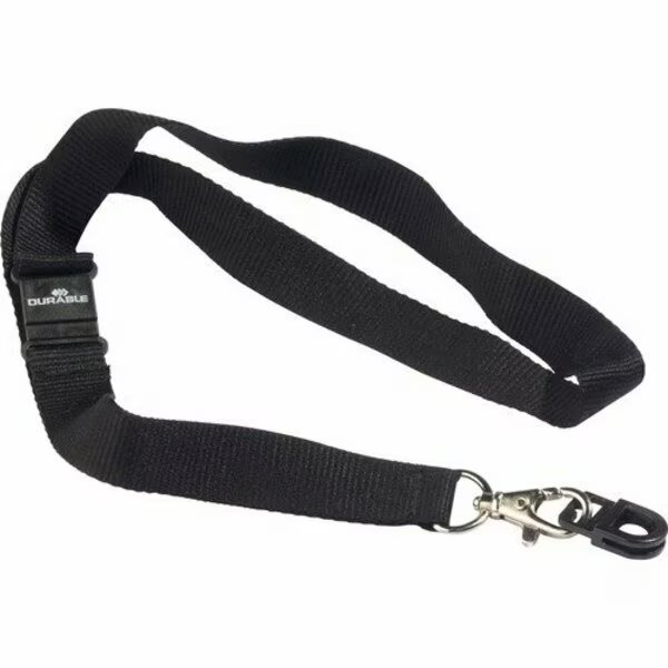 BADGE, ID, HOLDER W/LNYD, BK, 10PK, Durable Office Products, Mfr#: DBL818701